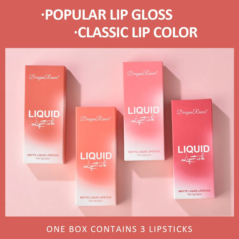 Matte Liquid Lipstick Set Make Up For Women Beauty Cosmetics Lip Gloss Waterproof Long lasting Lip Tint Stain Korean Makeup