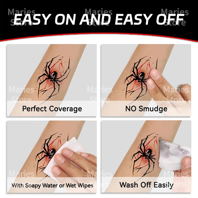 30g White Black Red Paint Water Based Makeup,Single Color for Adults for Skull,Witch,Goth,Cosplay,Halloween,Christmas,Party