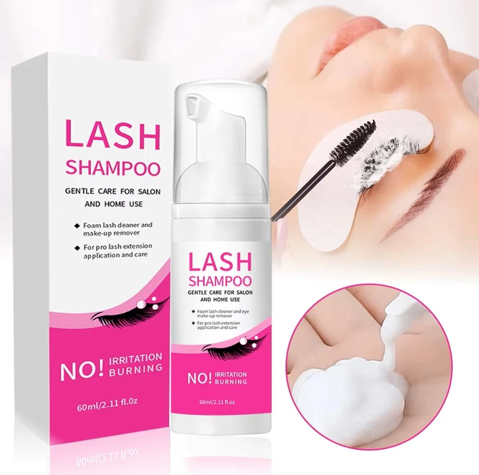 Eyelash Cleanser Gentle and non-irritating formula Deep Clean Cleanser For Makeup Tools Mascara Remover Salon Home Use Rich foam
